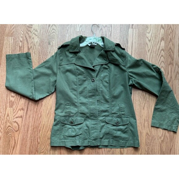 George‎ Military Style Jacket Linen /Cotton Women’s Size 16 Lightweight - Picture 1 of 14